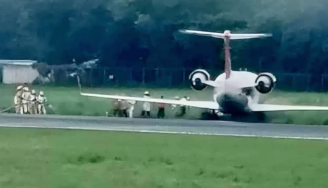 Emergencia en aeropuerto de Nicaragua: Avión con 59 pasajeros se salió de la pista