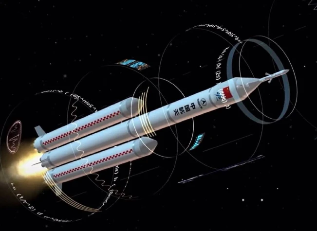 China presenta su cohete para llevar taikonautas a la Luna
