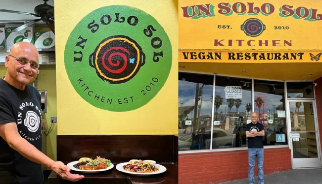 Salvadoreño resurge en Los Ángeles con un negocio de comida vegana