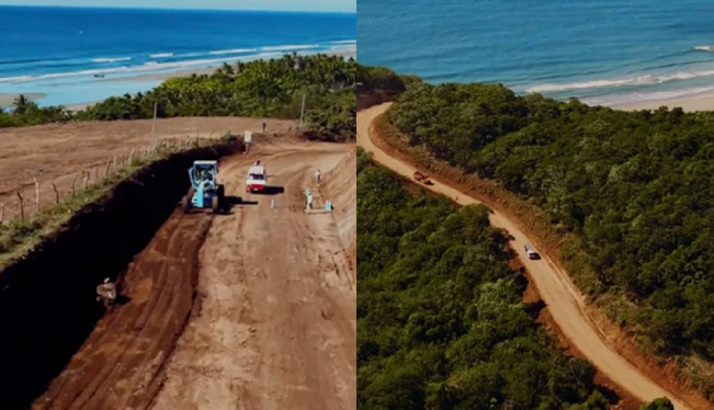 Bukele publica video sobre avance del circuito 2 de Surf City entre Usulután y San Miguel