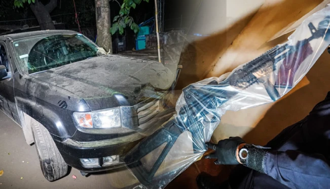 Encuentran armas y un vehículo con residuos de droga en casa de Sonsonate propiedad de jefe narco