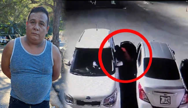 Arrestan en San Salvador a hombre captado en video mientras abría y hurtaba vehículo