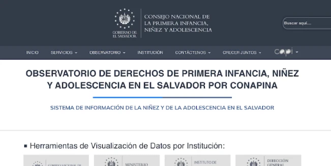 Conapina cerró sitio web de estadísticas sobre vulneraciones a menores de edad