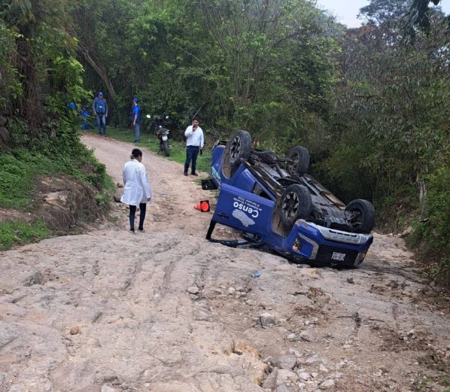Pick up del censo se accidenta en Corinto, Morazán