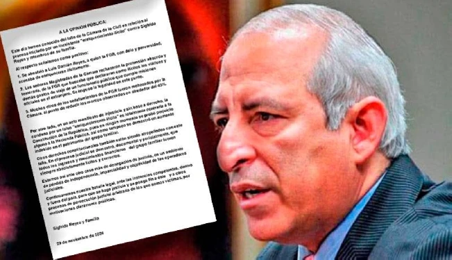 Condena por enriquecimiento es contraria a la Constitución, asegura familia de Sigfrido Reyes