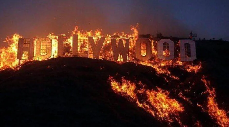 Incendio en Hollywood Hills amenaza monumentos emblemáticos de Los Ángeles