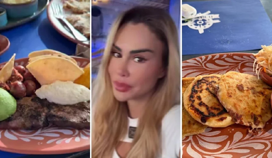 Ninel Conde llegó a El Salvador para dar show, pero antes pasó por pupusas