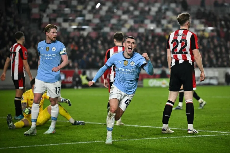 Manchester City se deja dos puntos en el tiempo añadido ante Brentford (2-2)