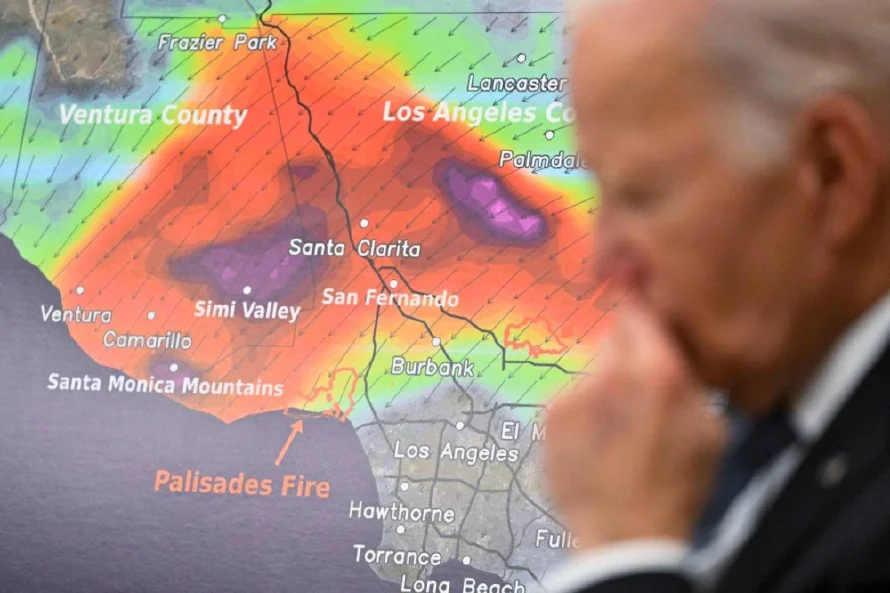 Los Ángeles enfrenta el peligro de nuevos incendios por fuertes vientos cálidos