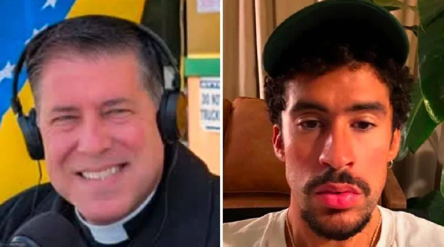 Padre Alberto bendice a Bad Bunny por el cambio que ha dado en su vida