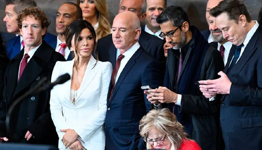 Magnates tecnológicos protagonistas en la asunción de Trump