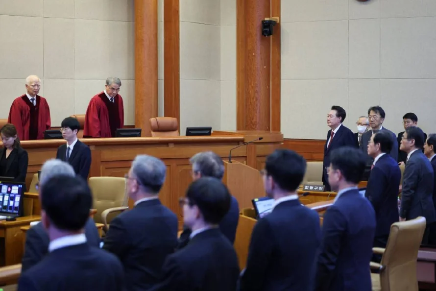 Presidente surcoreano declara en juicio de destitución frente al Tribunal Constitucional
