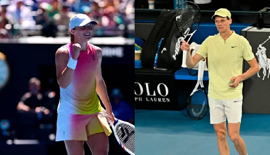 Sinner y Swiatek desfilan sin oposición hacia las semifinales en Australia