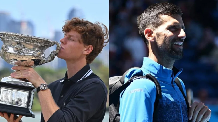 Jannik Sinner arrasa en Australia; Djokovic lucha con el tiempo