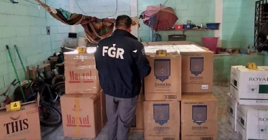 FGR incautó 56 cajas de cigarros de importación prohibida en El Salvador