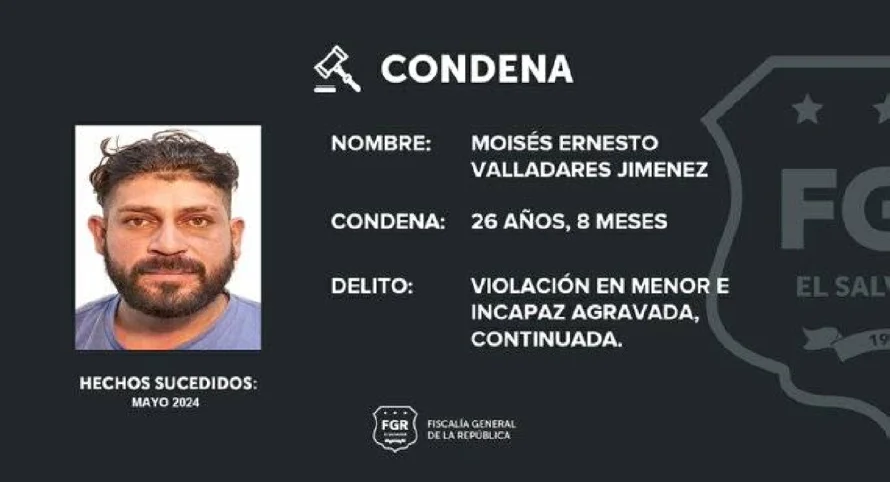 Condenan a 26 años de prisión a hombre que abusó sexualmente a una niña