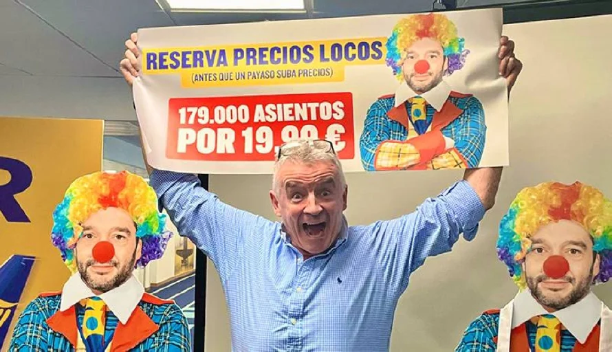 Ryanair lanza una campaña burlándose de un ministro del gobierno español