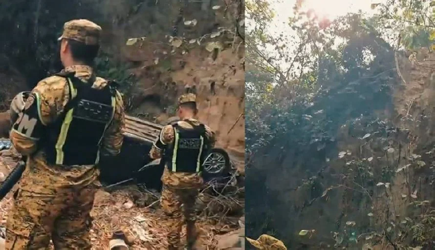 Conductor de vehículo muere tras caer en un barranco en Ayutuxtepeque