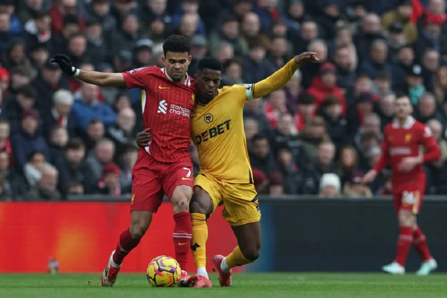 Luis Díaz lidera el triunfo del Liverpool ante el Wolverhampton