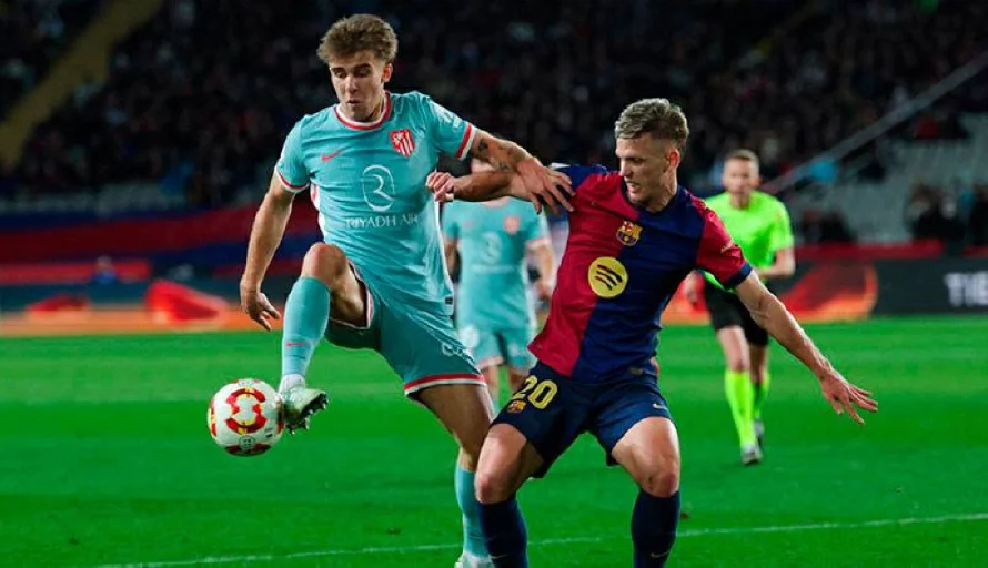 Barcelona y Atlético empatan en un vertiginoso 4-4