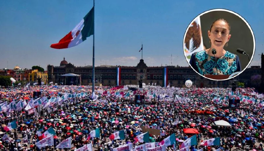 Ante miles de mexicanos, Sheinbaum confía en que diálogo sepultará aranceles de Trump