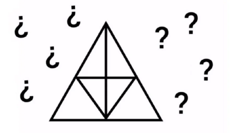 Test visual: ¿cuántos triángulos puedes encontrar en esta imagen? Solo unos pocos los ven todos