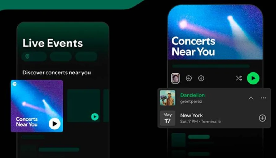 Spotify lanza una nueva lista de reproducción de "Conciertos cerca de ti"