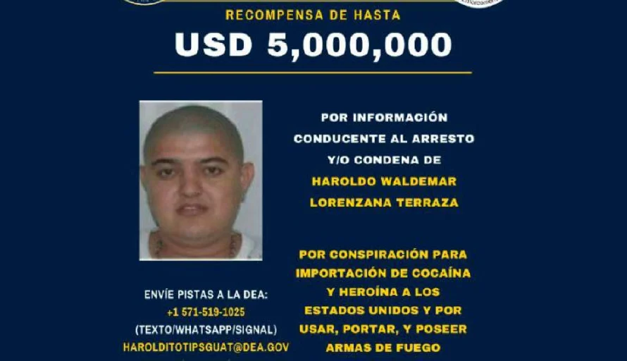Guatemala y EEUU ofrecen $5 millones por narcotraficante vinculado con carteles mexicanos