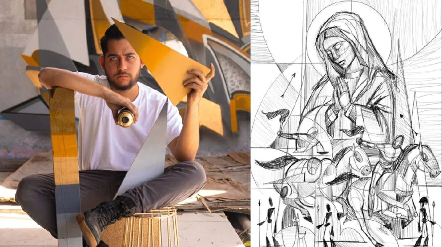 Muralista salvadoreño Kormed fusiona historia y arte urbano en el Marte