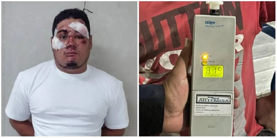 Detienen a motociclista con más de 800 grados de alcohol