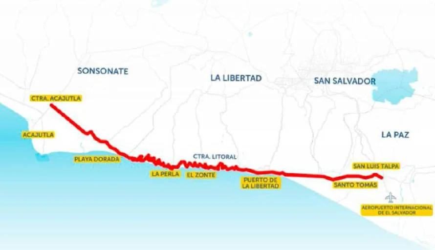VMT restringirá el paso al transporte de carga entre Acajutla y San Luis Talpa por campeonato de surf