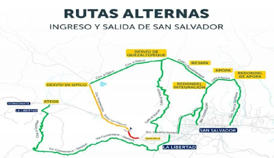 VMT pide a conductores utilizar rutas alternas ante cierre en Los Chorros