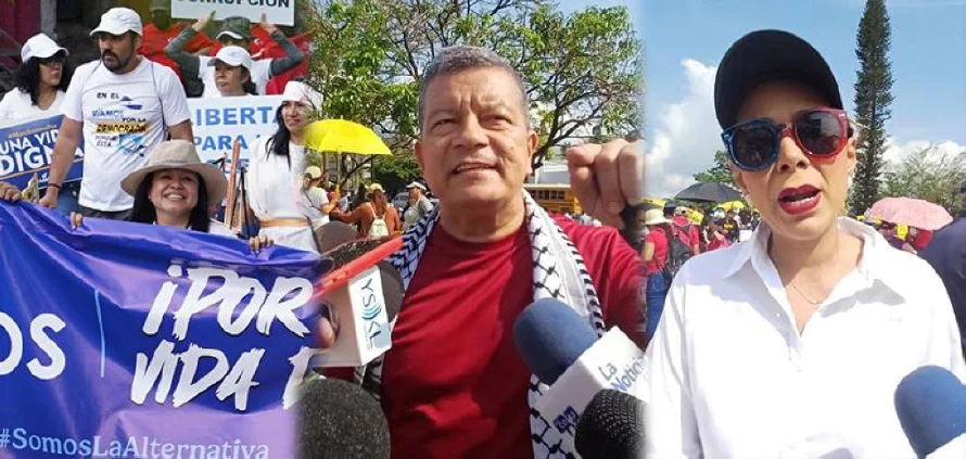 Dirigentes de Arena, FMLN y Vamos pidieron incremento "justo" al salario mínimo en marcha del 1 de mayo
