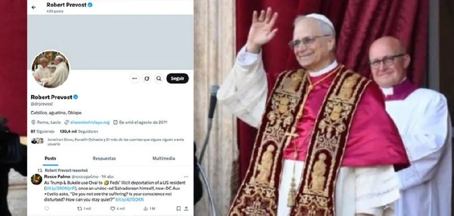 El cardenal Prevost critica políticas migratorias de Trump en X
