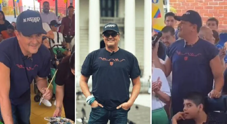 Carlos Vives visita Hogar de Parálisis Cerebral antes de concierto en El Salvador