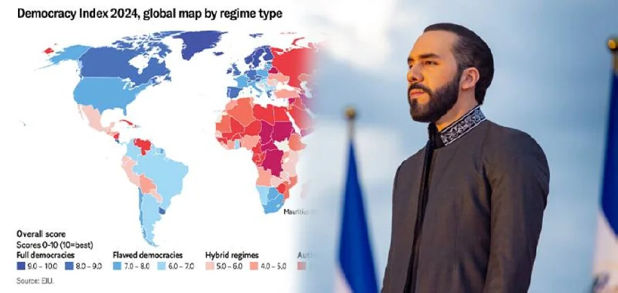 Nayib Bukele cuestiona los mapas de las democracias en el mundo