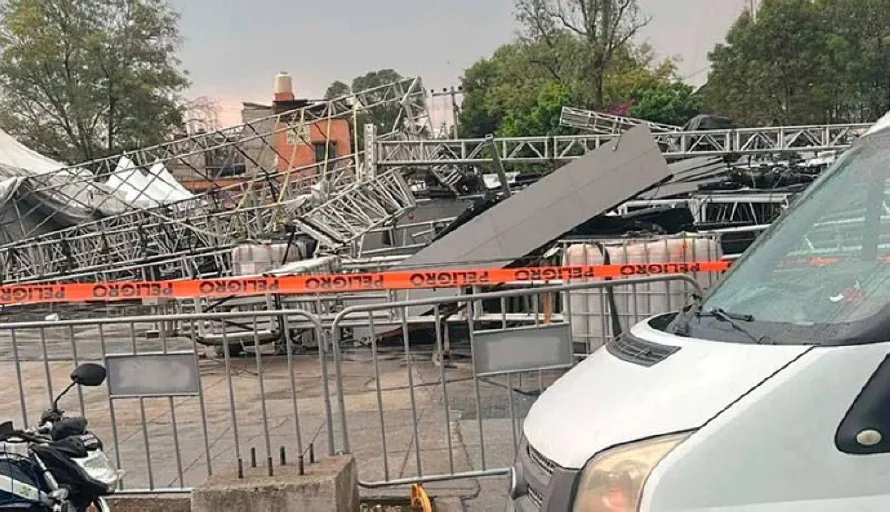 Desplome de escenario para concierto del Día de las Madres deja siete heridos en México