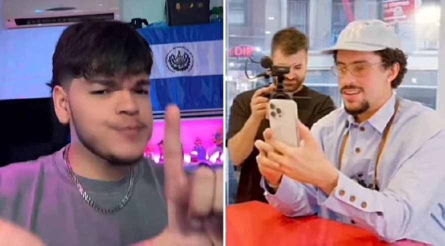 Salvadoreño enloquece en videollamada con Bad Bunny: "Eres mi ídolo favorito"