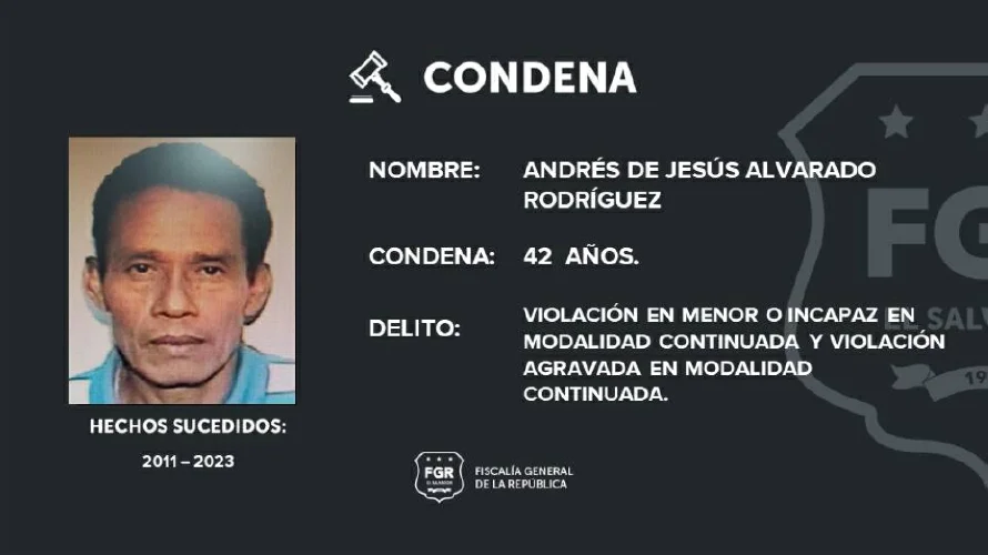 Condenan a 42 años de cárcel a hombre violó y obligó a una niña a tener a sus hijos