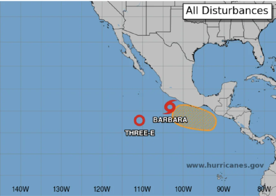 Se forma la tormenta "Barbara" en el Océano Pacífico y México revisa sus alcances