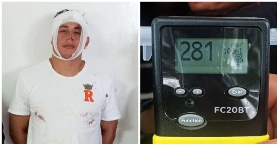 Detienen a conductor con 281 grados de alcohol que chocó contra un árbol en carretera a Quezaltepeque