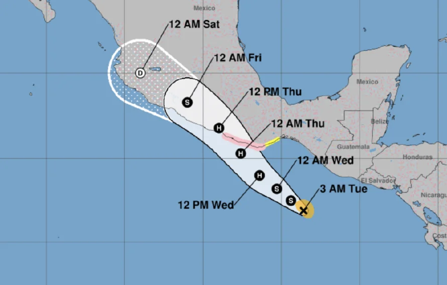 La tormenta tropical "Erick" se formó este martes y se convertirá en huracán mañana