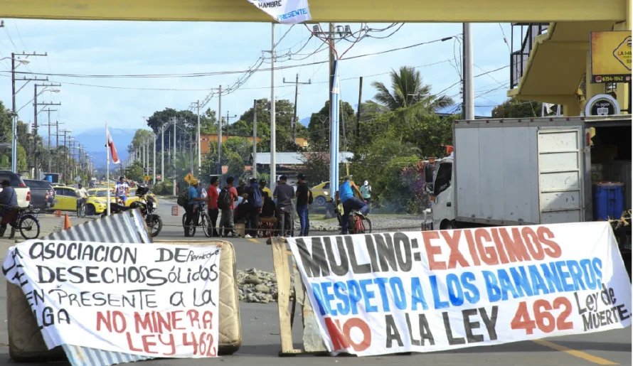 Gobierno de Panamá declara "estado de urgencia" en zona bananera por escalada de protestas