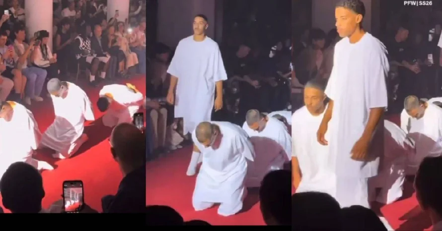 Bukele dice que si Francia acepta a presos del CECOT se los enviará, tras desfile de modelos vestidos como reclusos