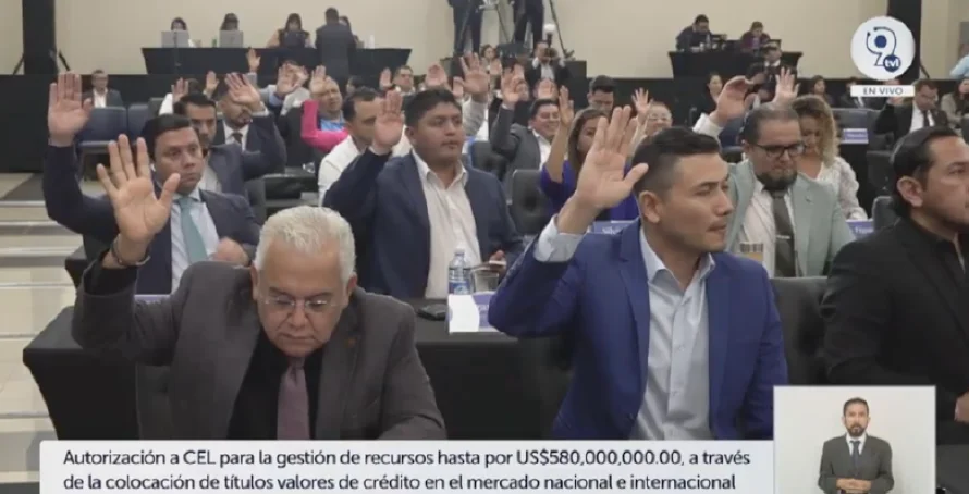 Diputados autorizan a CEL a emitir $580 millones en títulos valores para deuda y Fondo de Mitigación
