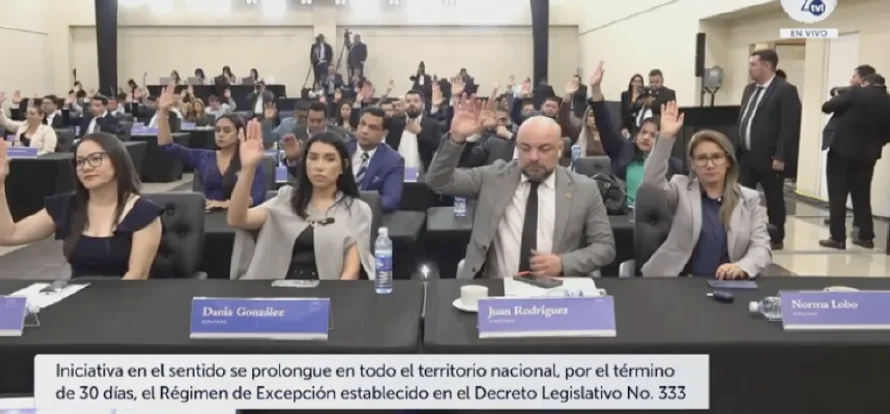 Aprobada 40ª prórroga del régimen de excepción, capturas suben a 87,100 según el gobierno