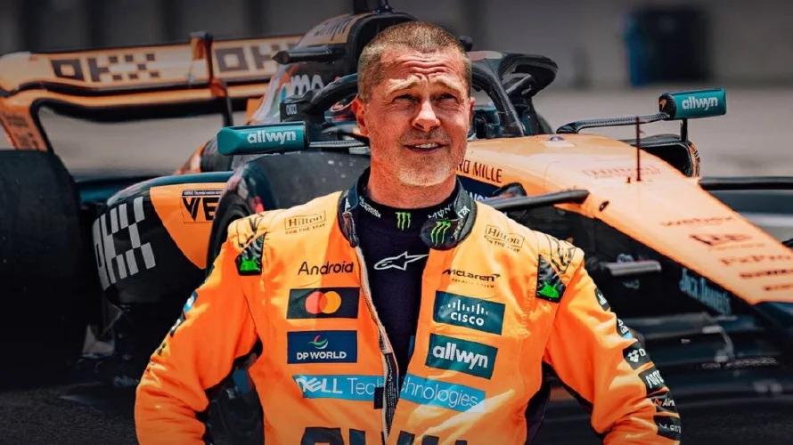 Brad Pitt conduce el McLaren de Norris en Austin