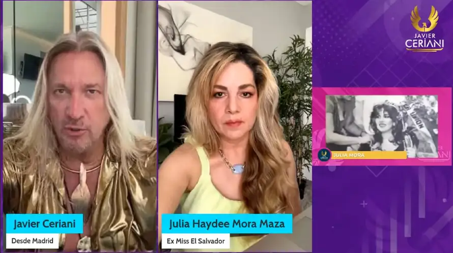 Salvadoreña Julia Mora recuerda su paso por Miss Universo 1985 con Javier Ceriani