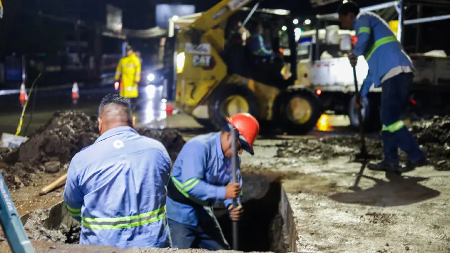ANDA terminó reparación de tubería en el bulevar Constitución y asegura que lo hizo "en tiempo récord"
