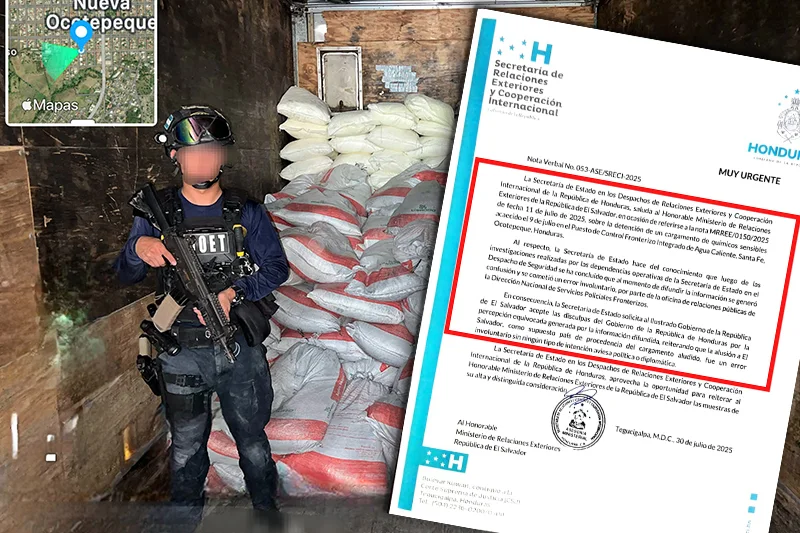 Honduras se retracta y pide disculpas: camión con químicos sensibles no procedía de El Salvador